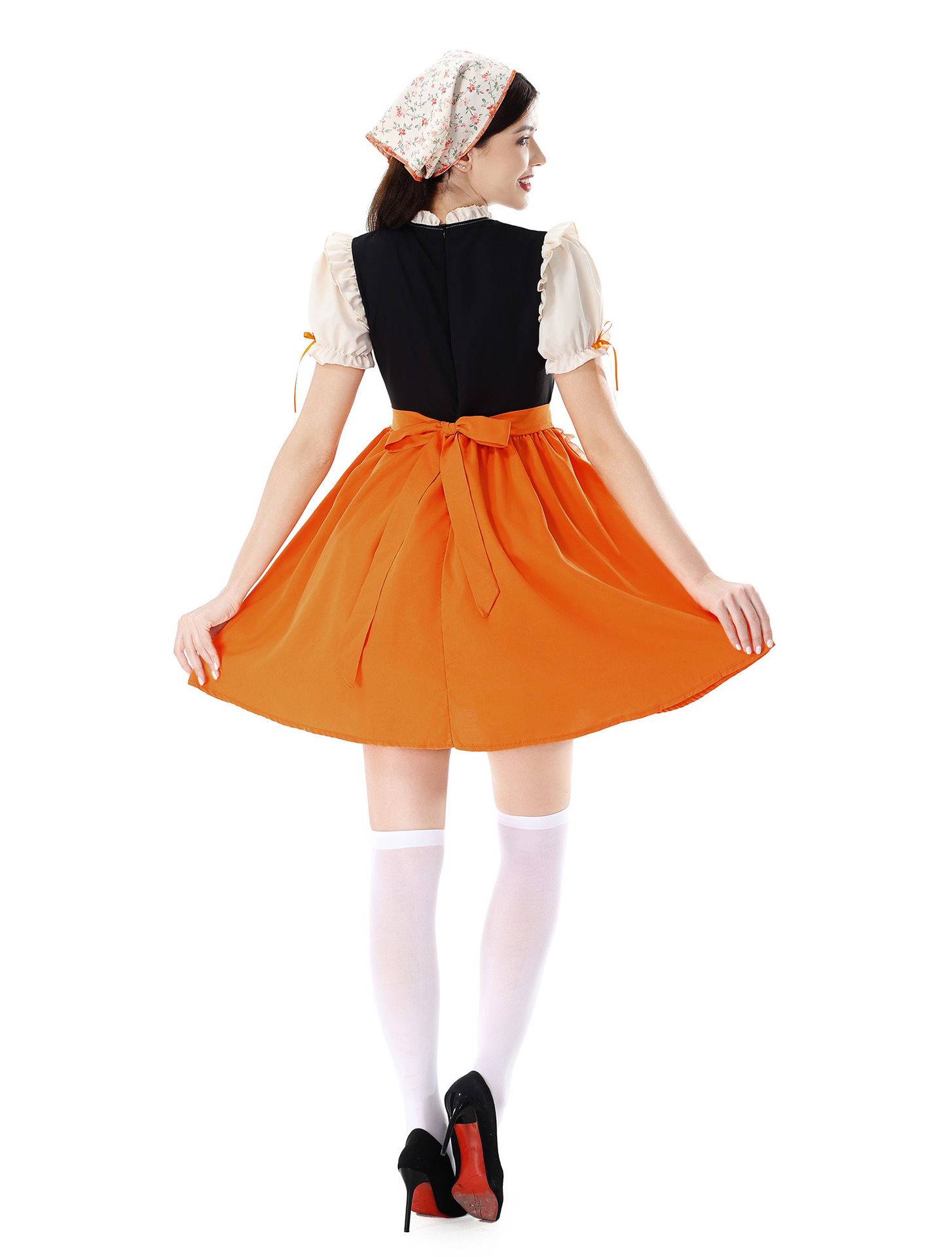 German Oktoberfest Dirndl Dress - Women Farm Maid Costume